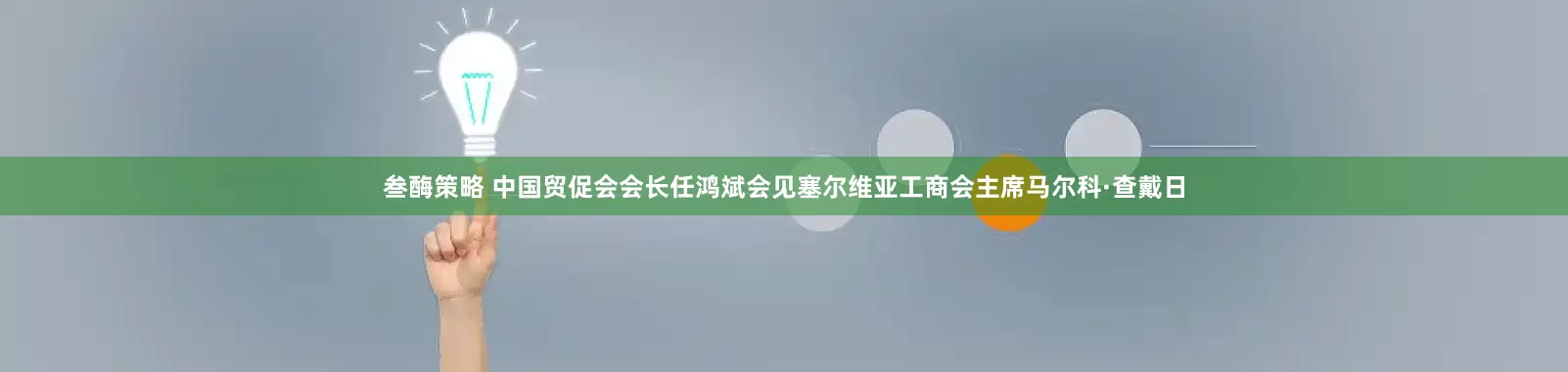 叁酶策略 中国贸促会会长任鸿斌会见塞尔维亚工商会主席马尔科·查戴日